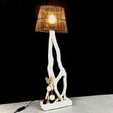 Stehlampe Treibholz Weiss - Besondere Lampe Leuchte aus Kunsthandwerk