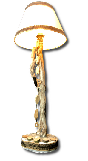 Natürliche Stehlampe - Treibholz Lampe - Kreative Beleuchtung KreaFreiKunst
