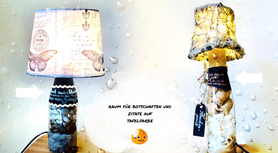 Kreative Lampen mit Botschaft - KreaFreiKunst bei Köln